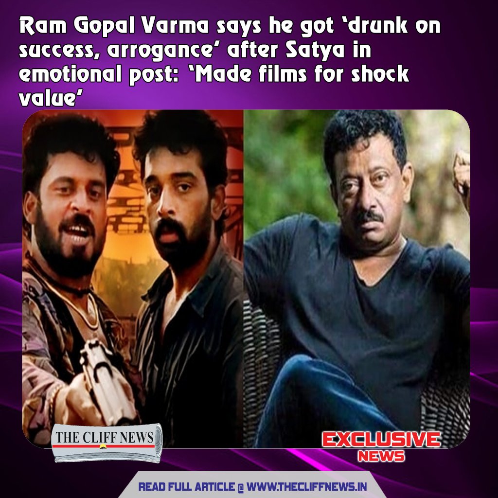 Ram Gopal Varma Reflects on Satya and Its Impact on His Career