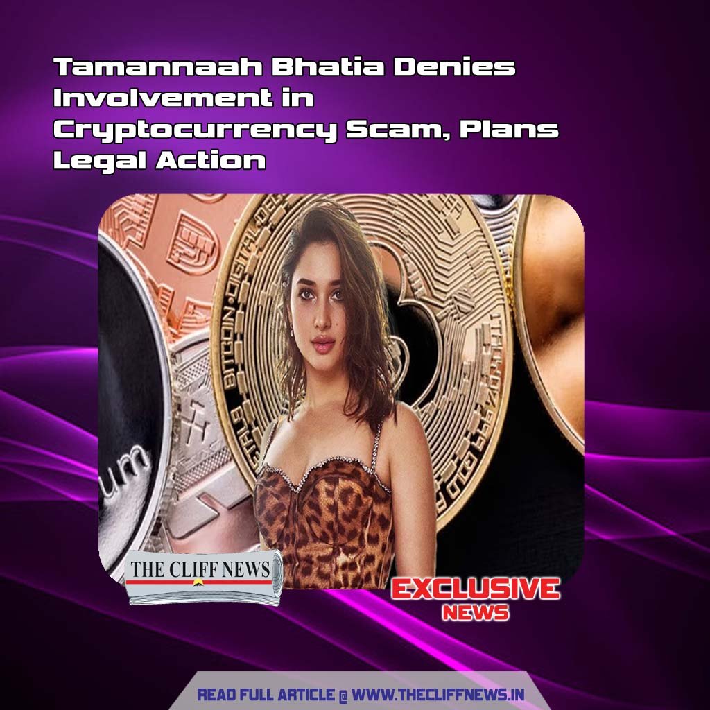 Tamannaah Bhatia Denies Involvement in Cryptocurrency Scam, Plans Legal Action